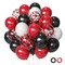 Red and Black Latex Balloons, 50Pcs 12inch Black Red White Party Balloons for Birthday,Wedding,Baby Shower,Casino Party, Race Car Party,Valentine's Day
